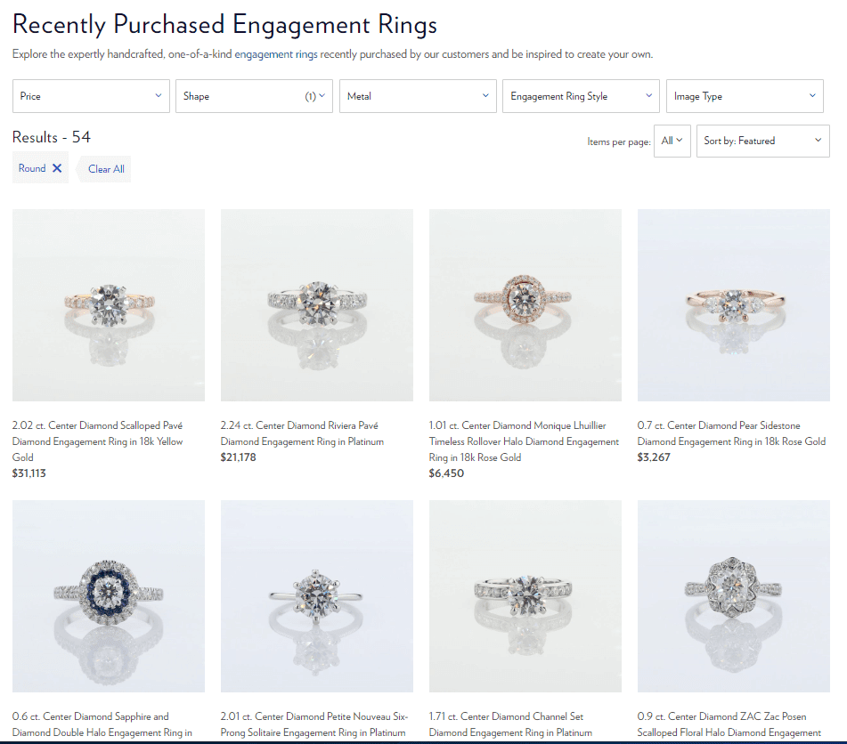 Helzberg TRULY™ Zac Posen 1 3/8 ct. tw. Diamond Engagement Ring Set 14K  White Gold | Mall of America®
